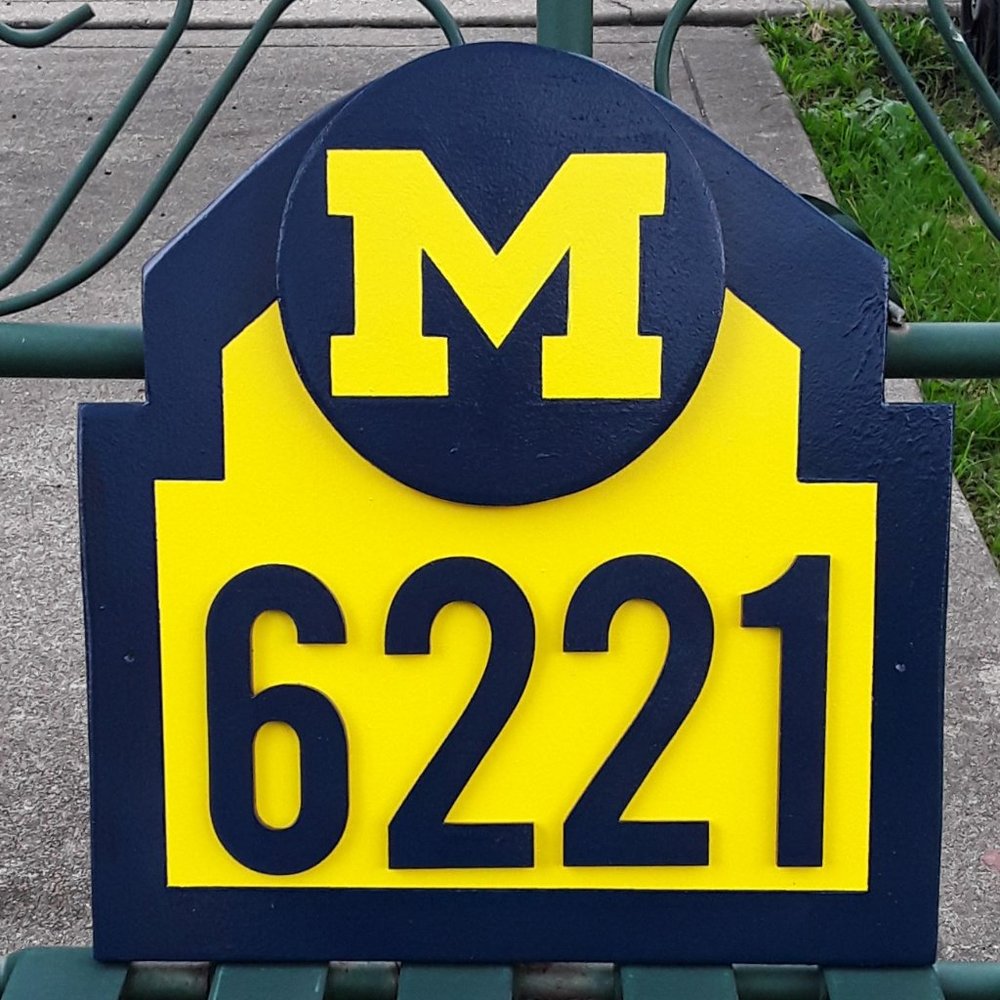 Michigan Wolverines Address Sign "With Your Address" Show Your GO BLUE Pride